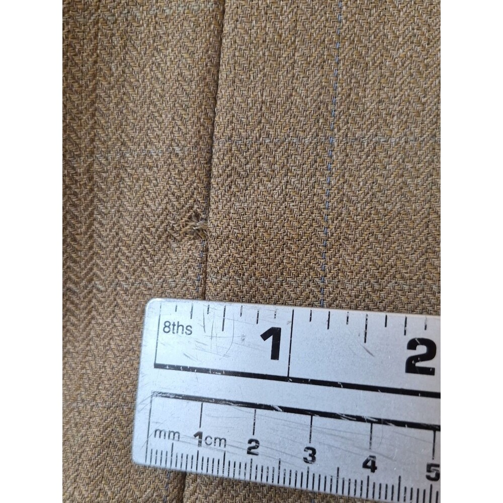 Chaps 100% Wool Three Button Smooth Blazer W/herringbone Pattern Sz 48R - Picture 4 of 17